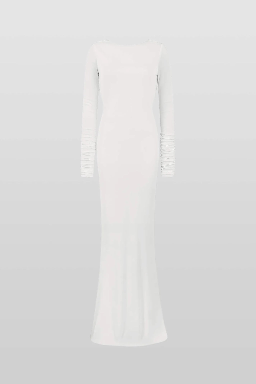Quintina Plunging Back Long Sleeve Maxi Dress
