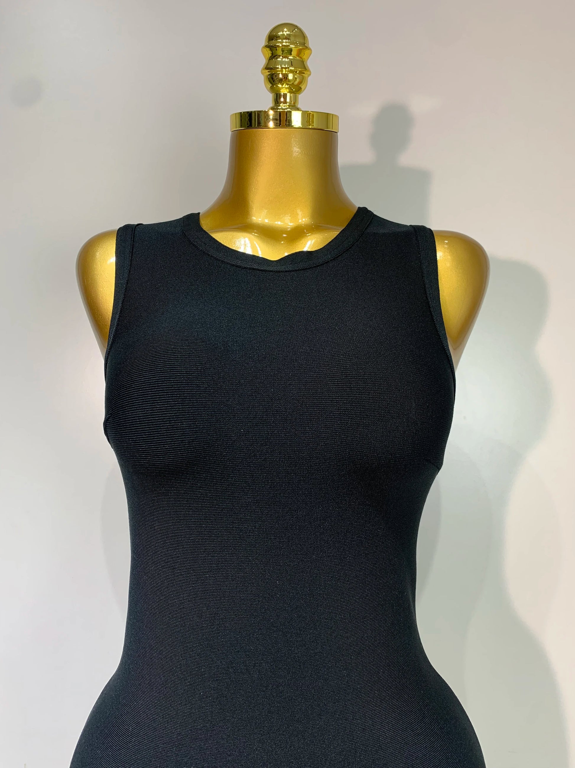 New Fashion Black Sleeveless Sparkly Diamonds Tassel Bandage Dress Celebrity Cocktail Evening Party Luxury Birthday Gown