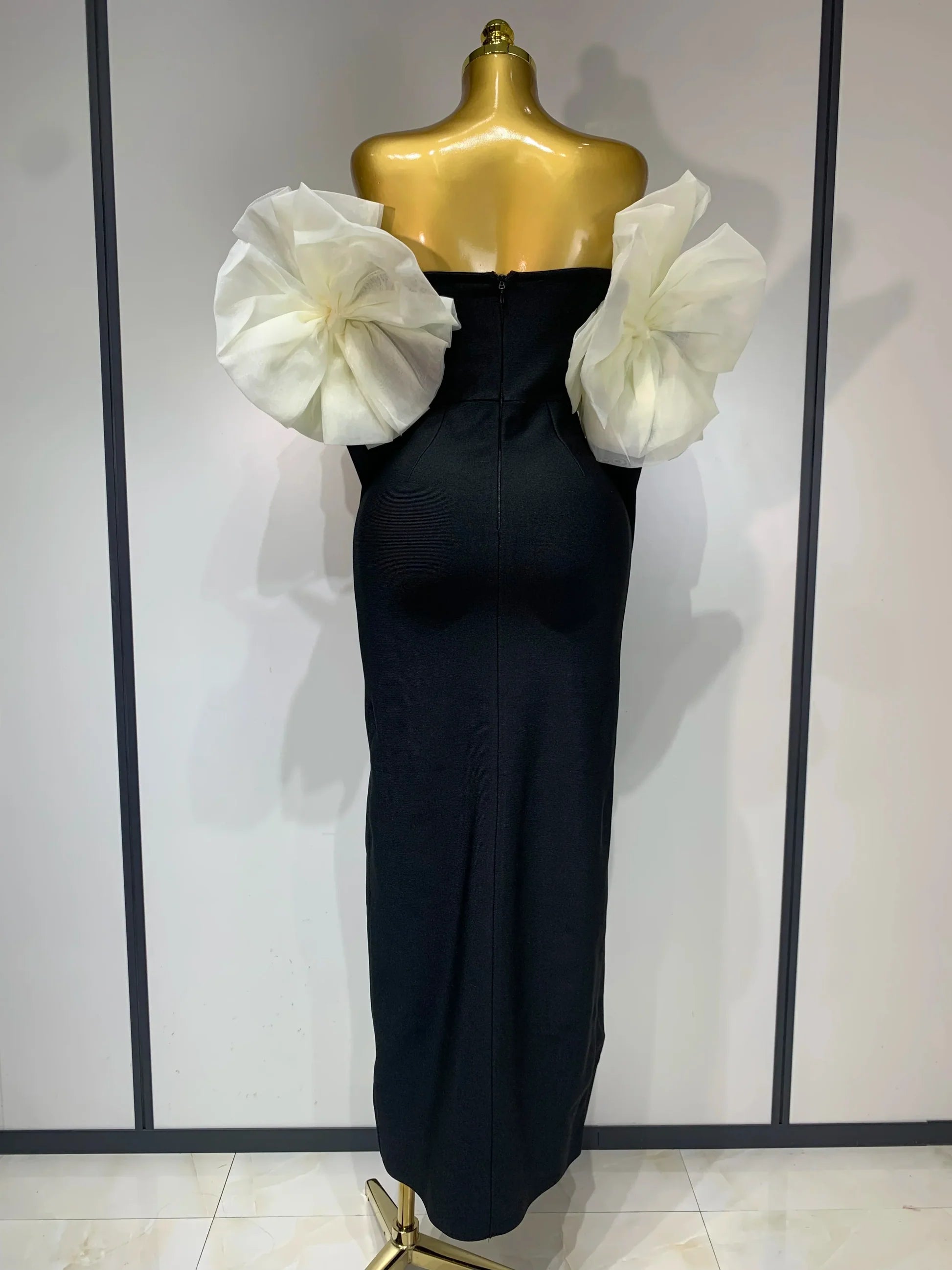 Women Sexy Off Shoulder Bodycon Bandage Dress Long Sleeved Celebrity Elegant Backless Dress Luxury Birthday Dresses