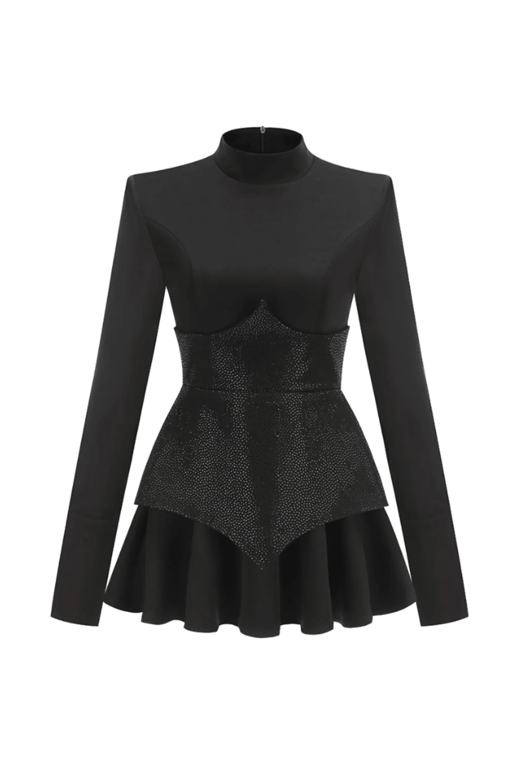 Stella Embellished Long Sleeve Mini Dress