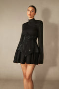 Stella Embellished Long Sleeve Mini Dress