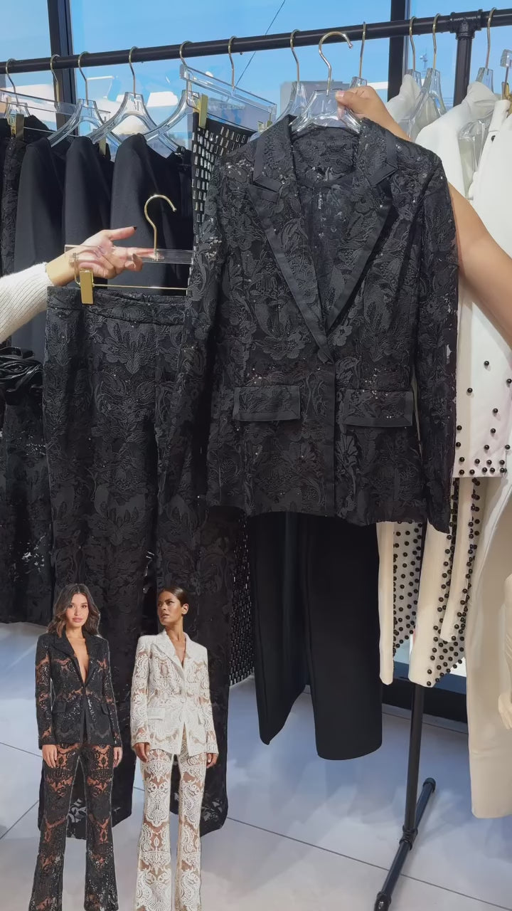 Lace Blazer And Pants
