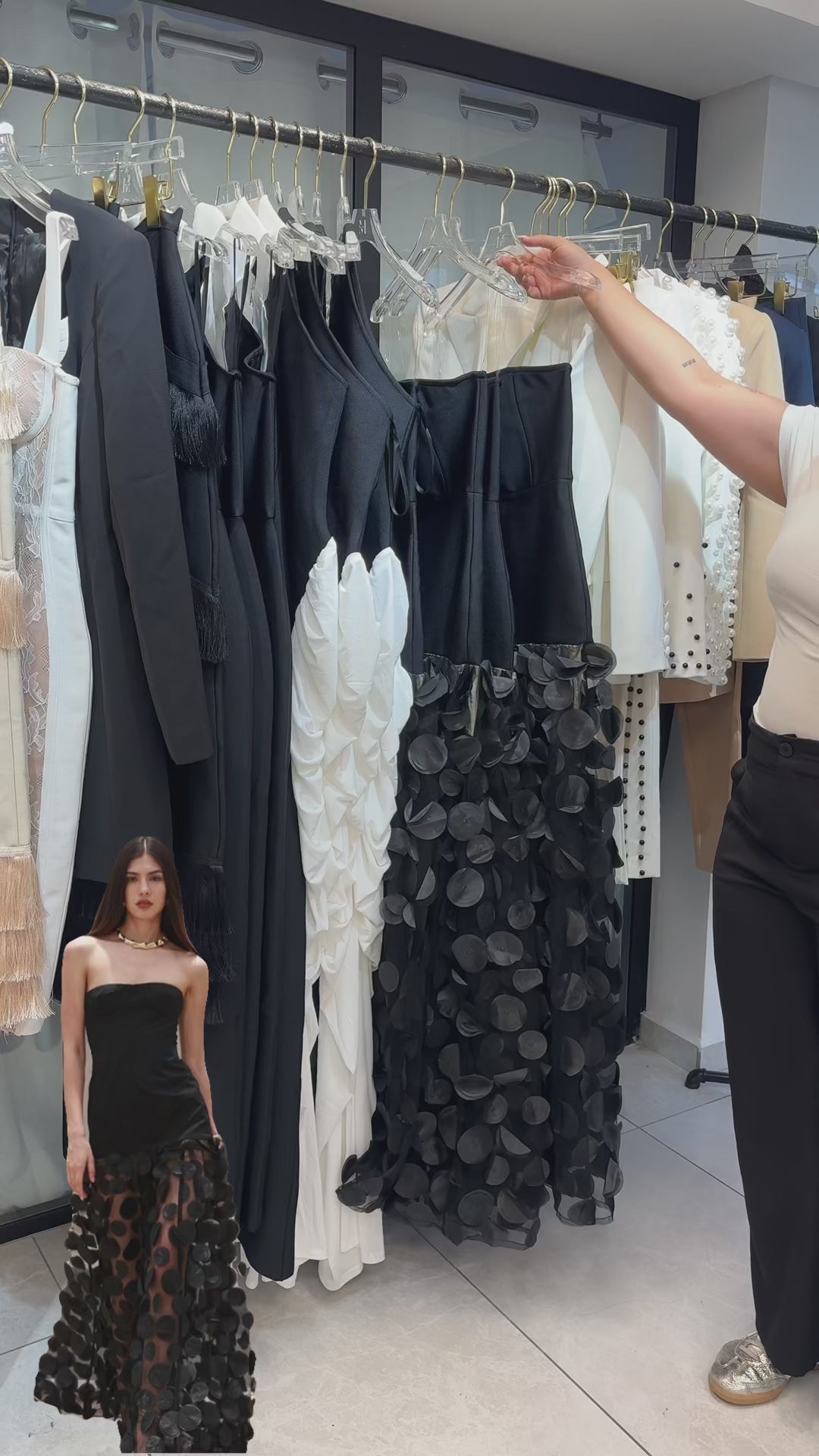 Irene Strapless Sheer Tulle Maxi Dress